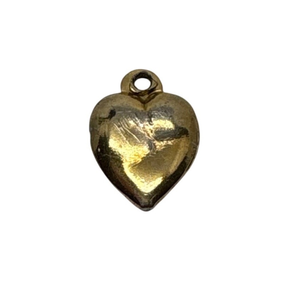 Gold Tone Heart Charm Pendant Small For Jewelry Making Bracelet Necklace Craft